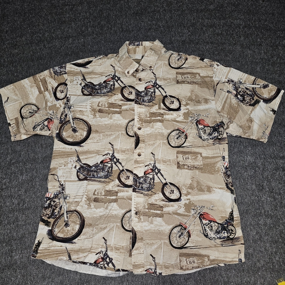 Clearwater Outfitters Route 66 Motorcycle Shirt Large